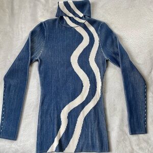 Alp n rock blue and white sweater